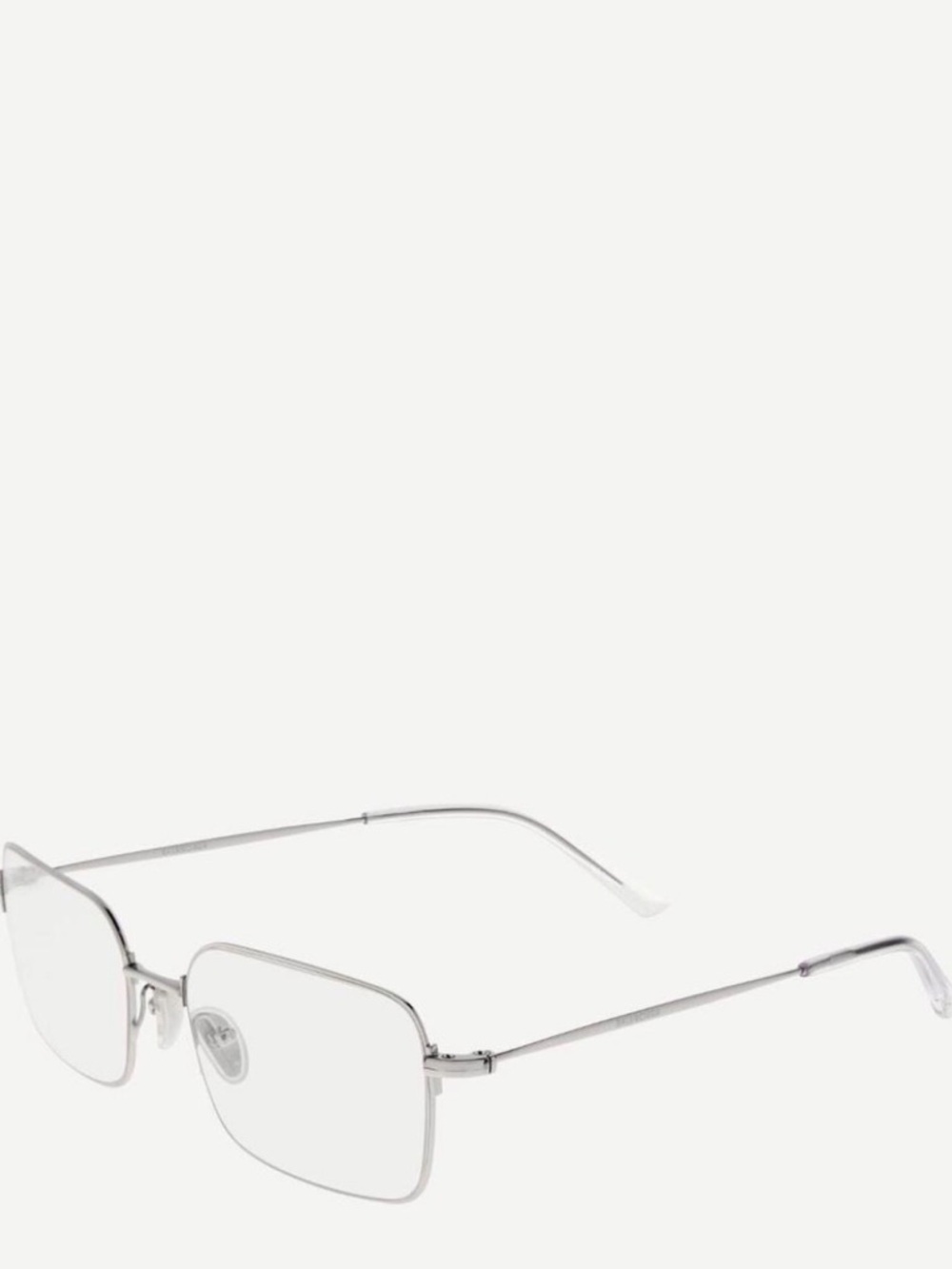 Balenciaga Silver Rectangular Rim Glasses - Picture 6 of 6